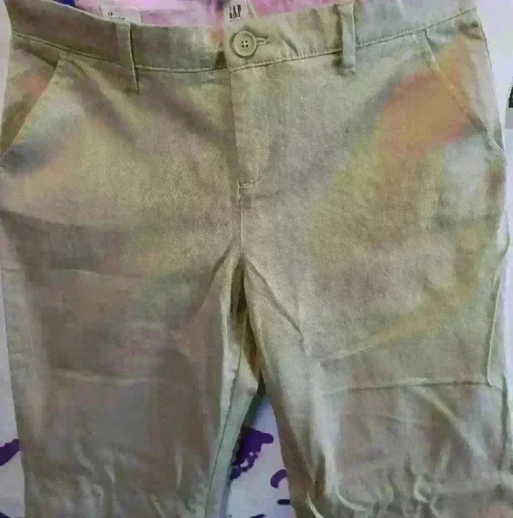 Gap kids size 18 regular khaki pants with pink waistband new w tags size 18